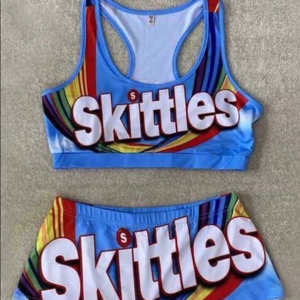 2 piece skittles outfit